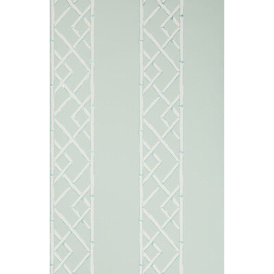 KRAVET DESIGN LATTICEWORK PRINT-GRASSCLOTH--LATTICE/SCROLLWORK TURQUOISE,SPA,WHITE   - W3502.135.0