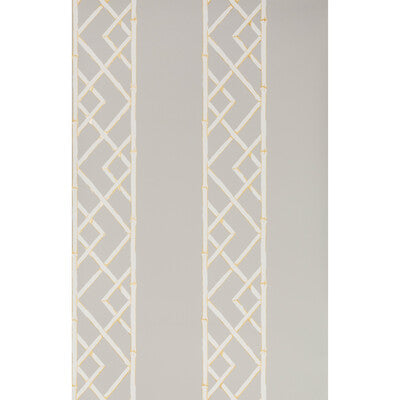 KRAVET DESIGN LATTICEWORK PRINT-GRASSCLOTH--LATTICE/SCROLLWORK YELLOW,TAUPE,WHITE   - W3502.411.0