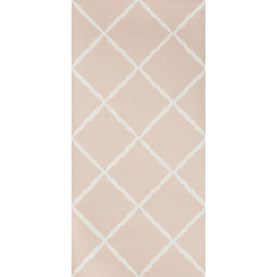 KRAVET DESIGN IKATRELLIS PRINT-GRASSCLOTH-DIAMOND-IKAT/SOUTHWEST/KILIMS PINK,WHITE,   - W3504.17.0