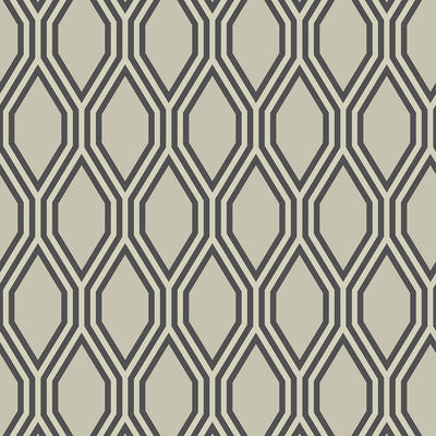 KRAVET DESIGN KRAVET DESIGN PRINT-GRASSCLOTH-MODERN-GEOMETRIC BEIGE,CHARCOAL,METALLIC   - W3514.816.0