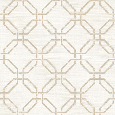 KRAVET DESIGN KRAVET DESIGN PRINT-GRASSCLOTH-GEOMETRIC-TEXTURE WHITE,KHAKI,   - W3521.116.0