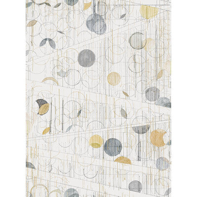 KRAVET COUTURE FIRST DRAFT PRINT--MODERN-GEOMETRIC IVORY,GREY,GOLD   - W3582.1611.0