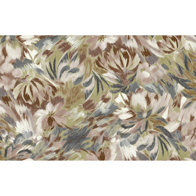 KRAVET COUTURE DAYDREAM PRINT--BOTANICAL & FLORAL-MODERN BROWN,TEAL,MULTI   - W3624.635.0