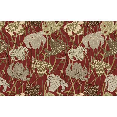 KRAVET COUTURE LILIUM PRINT---BOTANICAL & FLORAL RUST,BEIGE,MULTI   - W3625.1624.0