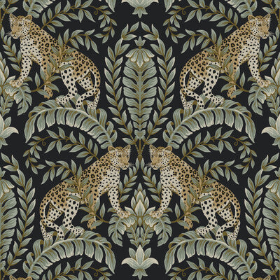 KRAVET DESIGN KRAVET DESIGN PRINT--FLORA & FAUNA- BLACK,GREEN,BEIGE   - W3721.8.0