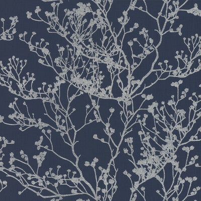 KRAVET DESIGN KRAVET DESIGN PRINT--BOTANICAL & FLORAL- DARK BLUE,SILVER,   - W3728.50.0