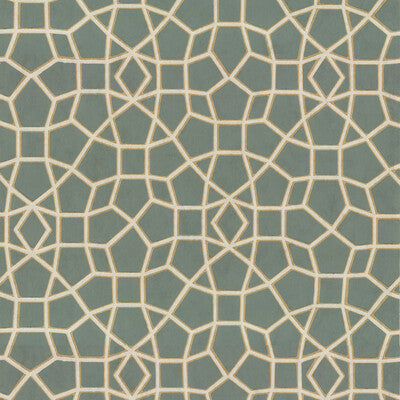 KRAVET DESIGN KRAVET DESIGN PRINT--GEOMETRIC- GREEN,GOLD,   - W3735.3.0