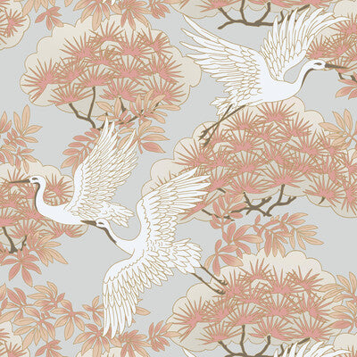 KRAVET DESIGN KRAVET DESIGN PRINT--FLORA & FAUNA- ORANGE,CORAL,WHITE   - W3751.12.0