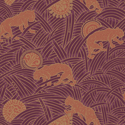 KRAVET DESIGN KRAVET DESIGN PRINT---ANIMAL/INSECTS PURPLE,ORANGE,GOLD   - W3753.10.0