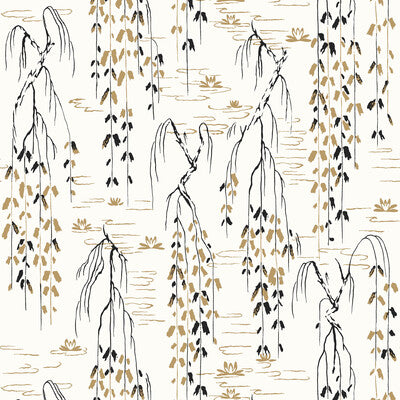 KRAVET DESIGN KRAVET DESIGN PRINT--BOTANICAL & FLORAL- WHITE,BLACK,GOLD   - W3754.81.0