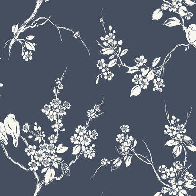 KRAVET DESIGN KRAVET DESIGN PRINT--FLORA & FAUNA- DARK BLUE,WHITE,   - W3773.50.0