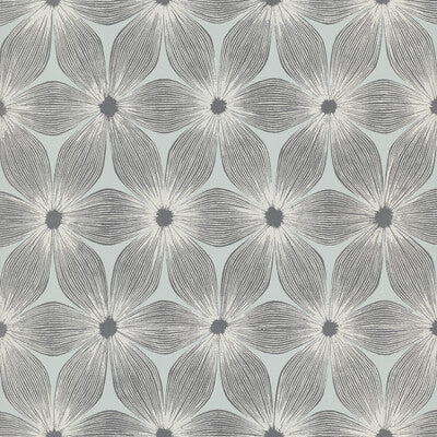 KRAVET DESIGN KRAVET DESIGN PRINT--BOTANICAL & FLORAL- BLUE,SILVER,   - W3800.15.0