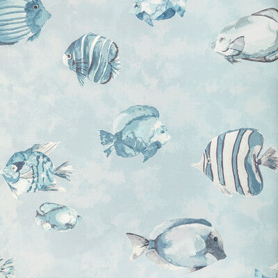 KRAVET DESIGN GREAT REEF WP PRINT--ANIMAL/INSECTS-NOVELTY LIGHT BLUE,BLUE,   - W3847.15.0