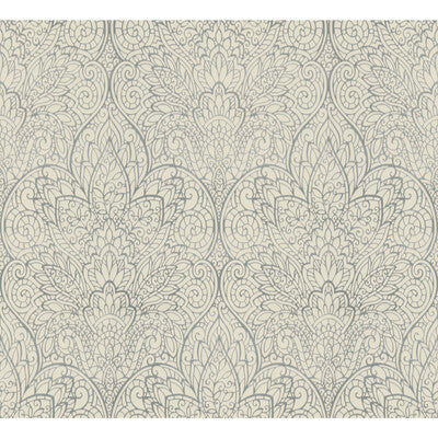 KRAVET DESIGN KRAVET DESIGN PRINT--DAMASK-METALLIC SILVER,KHAKI,   - W3859.1.0