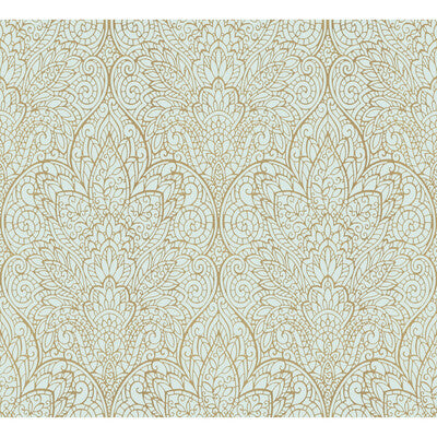 KRAVET DESIGN KRAVET DESIGN PRINT--DAMASK-METALLIC GOLD,TEAL,   - W3859.135.0