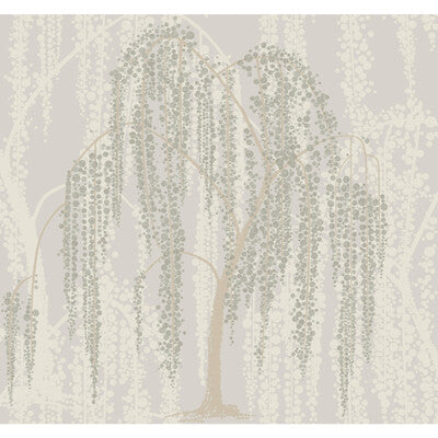 KRAVET DESIGN KRAVET DESIGN PRINT--BOTANICAL & FLORAL-METALLIC TAUPE,WHITE,GREY   - W3866.106.0