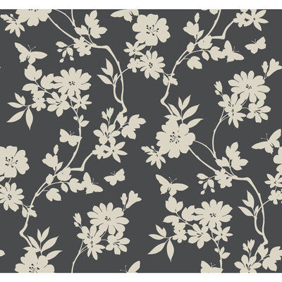 KRAVET DESIGN KRAVET DESIGN PRINT--BOTANICAL & FLORAL- DARK BLUE,GREY,SILVER   - W3870.21.0