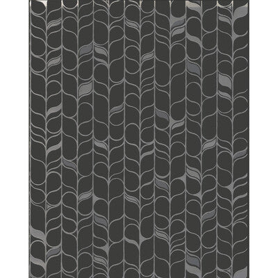 KRAVET DESIGN KRAVET DESIGN PRINT--BOTANICAL & FLORAL-STRIPES BLACK,SILVER,GREY   - W3877.811.0