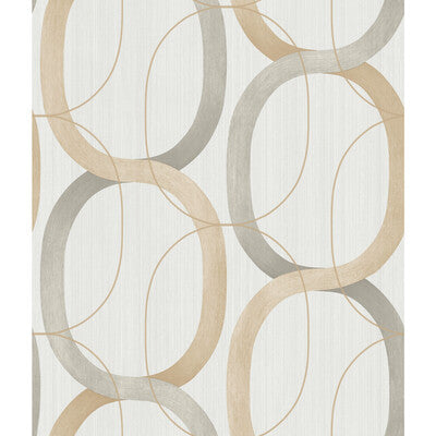 KRAVET DESIGN KRAVET DESIGN PRINT--GEOMETRIC-METALLIC BEIGE,GREY,IVORY   - W3878.1611.0