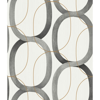 KRAVET DESIGN KRAVET DESIGN PRINT--GEOMETRIC-METALLIC GREY,CHARCOAL,GOLD   - W3878.2111.0