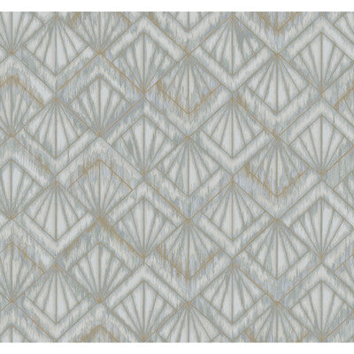 KRAVET DESIGN KRAVET DESIGN PRINT--GEOMETRIC-METALLIC BLUE,LIGHT BLUE,GOLD   - W3884.511.0