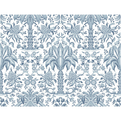 KRAVET DESIGN KRAVET DESIGN PRINT--BOTANICAL & FLORAL-DAMASK BLUE,LIGHT BLUE,WHITE   - W3887.155.0