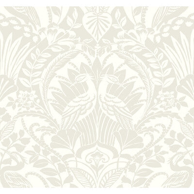 KRAVET DESIGN KRAVET DESIGN PRINT--ANIMAL/INSECTS-DAMASK LIGHT GREY,WHITE,   - W3888.1101.0