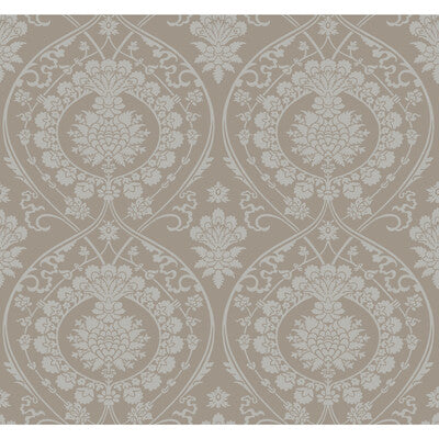 KRAVET DESIGN KRAVET DESIGN PRINT--DAMASK-METALLIC BROWN,SILVER,   - W3889.52.0