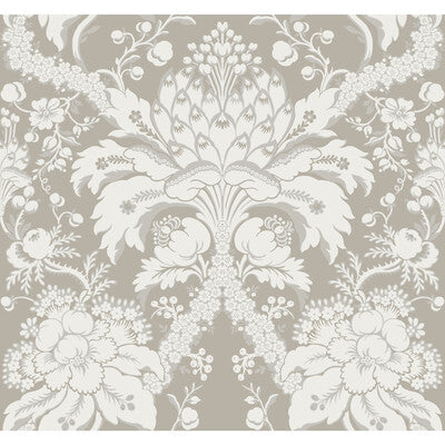 KRAVET DESIGN KRAVET DESIGN PRINT--DAMASK-METALLIC BROWN,SILVER,IVORY   - W3890.11.0