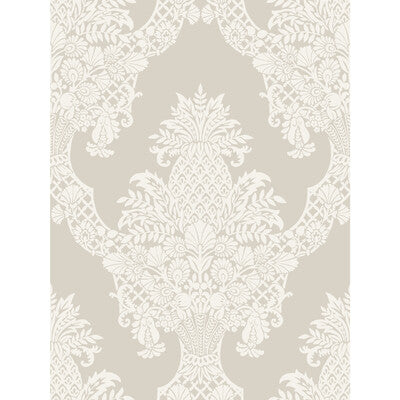 KRAVET DESIGN KRAVET DESIGN PRINT--DAMASK-METALLIC TAUPE,WHITE,   - W3892.106.0