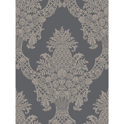 KRAVET DESIGN KRAVET DESIGN PRINT--DAMASK-METALLIC CHARCOAL,SILVER,   - W3892.1121.0