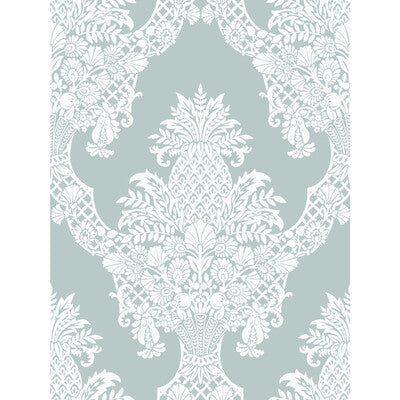 KRAVET DESIGN KRAVET DESIGN PRINT--DAMASK-METALLIC TURQUOISE,WHITE,   - W3892.113.0