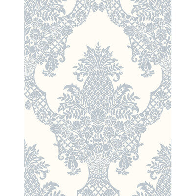 KRAVET DESIGN KRAVET DESIGN PRINT--DAMASK-METALLIC LIGHT BLUE,WHITE,   - W3892.115.0