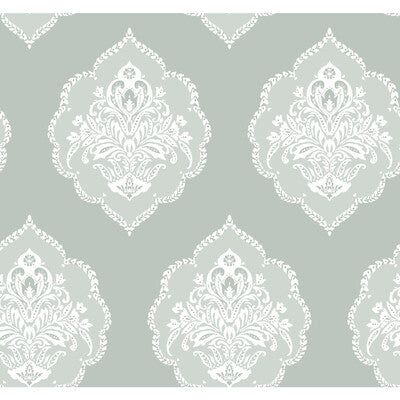 KRAVET DESIGN KRAVET DESIGN PRINT--DAMASK-METALLIC TURQUOISE,WHITE,   - W3893.135.0