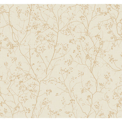 KRAVET DESIGN KRAVET DESIGN PRINT--BOTANICAL & FLORAL-METALLIC IVORY,GOLD,   - W3905.1.0