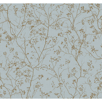 KRAVET DESIGN KRAVET DESIGN PRINT--BOTANICAL & FLORAL-METALLIC BLUE,GOLD,   - W3905.15.0