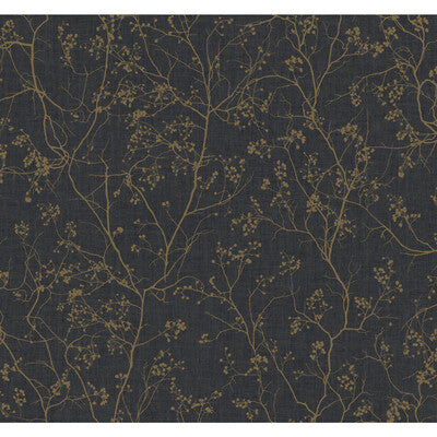 KRAVET DESIGN KRAVET DESIGN PRINT--BOTANICAL & FLORAL-METALLIC BLACK,GOLD,   - W3905.84.0