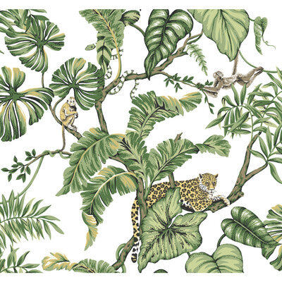 KRAVET DESIGN KRAVET DESIGN PRINT--BOTANICAL & FLORAL-ANIMAL/INSECTS WHITE,GREEN,   - W3915.3.0