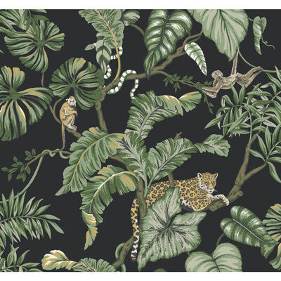 KRAVET DESIGN KRAVET DESIGN PRINT--BOTANICAL & FLORAL-ANIMAL/INSECTS BLACK,GREEN,   - W3915.83.0