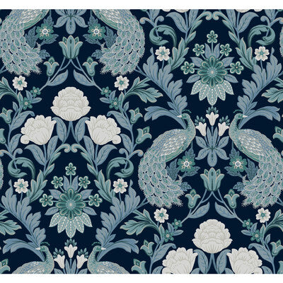 KRAVET DESIGN W3923 PRINT--BOTANICAL & FLORAL-ANIMAL/INSECTS BLUE,MINERAL,   - W3923.35.0