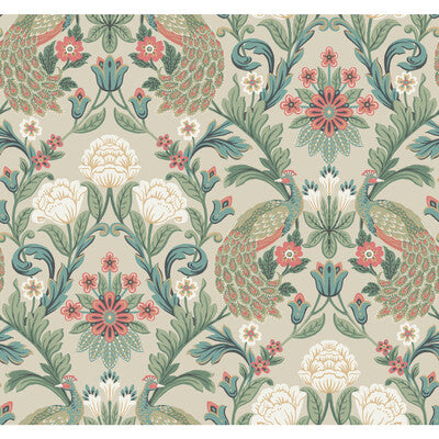 KRAVET DESIGN W3923 PRINT--BOTANICAL & FLORAL-ANIMAL/INSECTS IVORY,MULTI,   - W3923.512.0