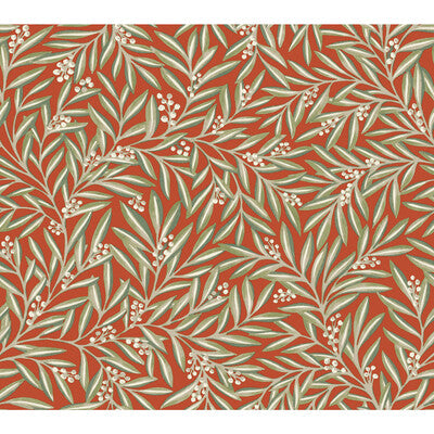 KRAVET DESIGN W3926 PRINT--BOTANICAL & FLORAL- ORANGE,GREEN,   - W3926.312.0