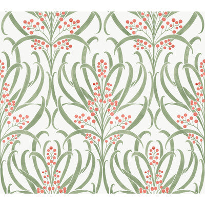 KRAVET DESIGN W3927 PRINT--BOTANICAL & FLORAL- WHITE,ORANGE,   - W3927.312.0