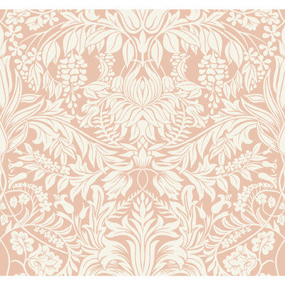 KRAVET DESIGN W3932 PRINT--BOTANICAL & FLORAL-DAMASK CORAL,WHITE,   - W3932.12.0