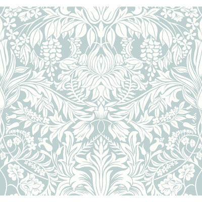 KRAVET DESIGN W3932 PRINT--BOTANICAL & FLORAL-DAMASK SPA,WHITE,   - W3932.15.0