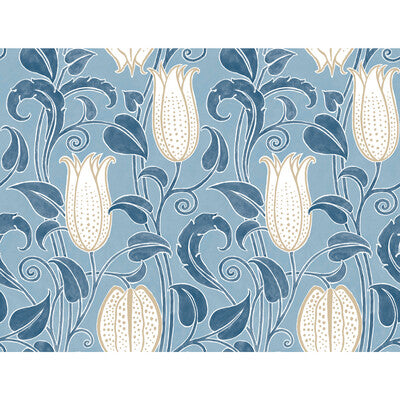 KRAVET DESIGN W3933 PRINT--BOTANICAL & FLORAL- BLUE,BEIGE,   - W3933.516.0