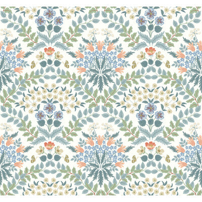 KRAVET DESIGN KRAVET DESIGN PRINT--BOTANICAL & FLORAL-METALLIC BLUE,SAGE,ORANGE   - W3941.1523.0