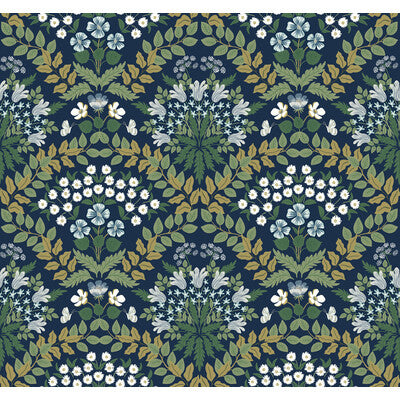 KRAVET DESIGN KRAVET DESIGN PRINT--BOTANICAL & FLORAL-METALLIC BLUE,GREEN,GOLD   - W3941.315.0