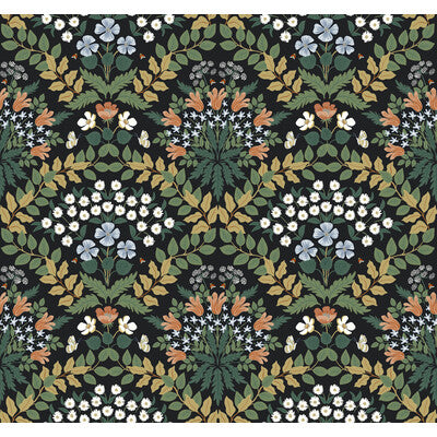 KRAVET DESIGN KRAVET DESIGN PRINT--BOTANICAL & FLORAL-METALLIC BLACK,GREEN,GOLD   - W3941.830.0