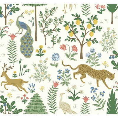 KRAVET DESIGN KRAVET DESIGN PRINT--BOTANICAL & FLORAL-ANIMAL/INSECTS WHITE,GOLD,GREEN   - W3945.31.0